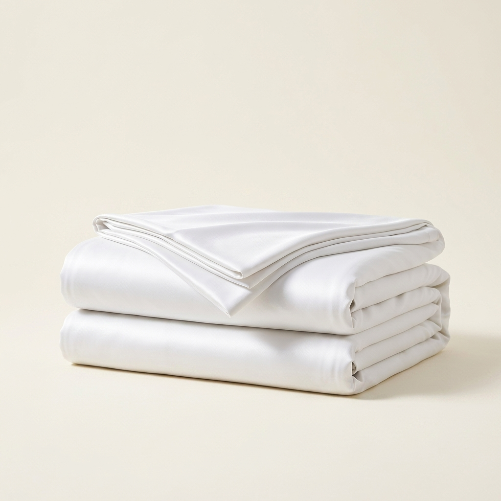 Covelle Ice-Silk Cooling Blanket in White, neatly folded