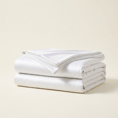 Covelle Ice-Silk Cooling Blanket in White, neatly folded