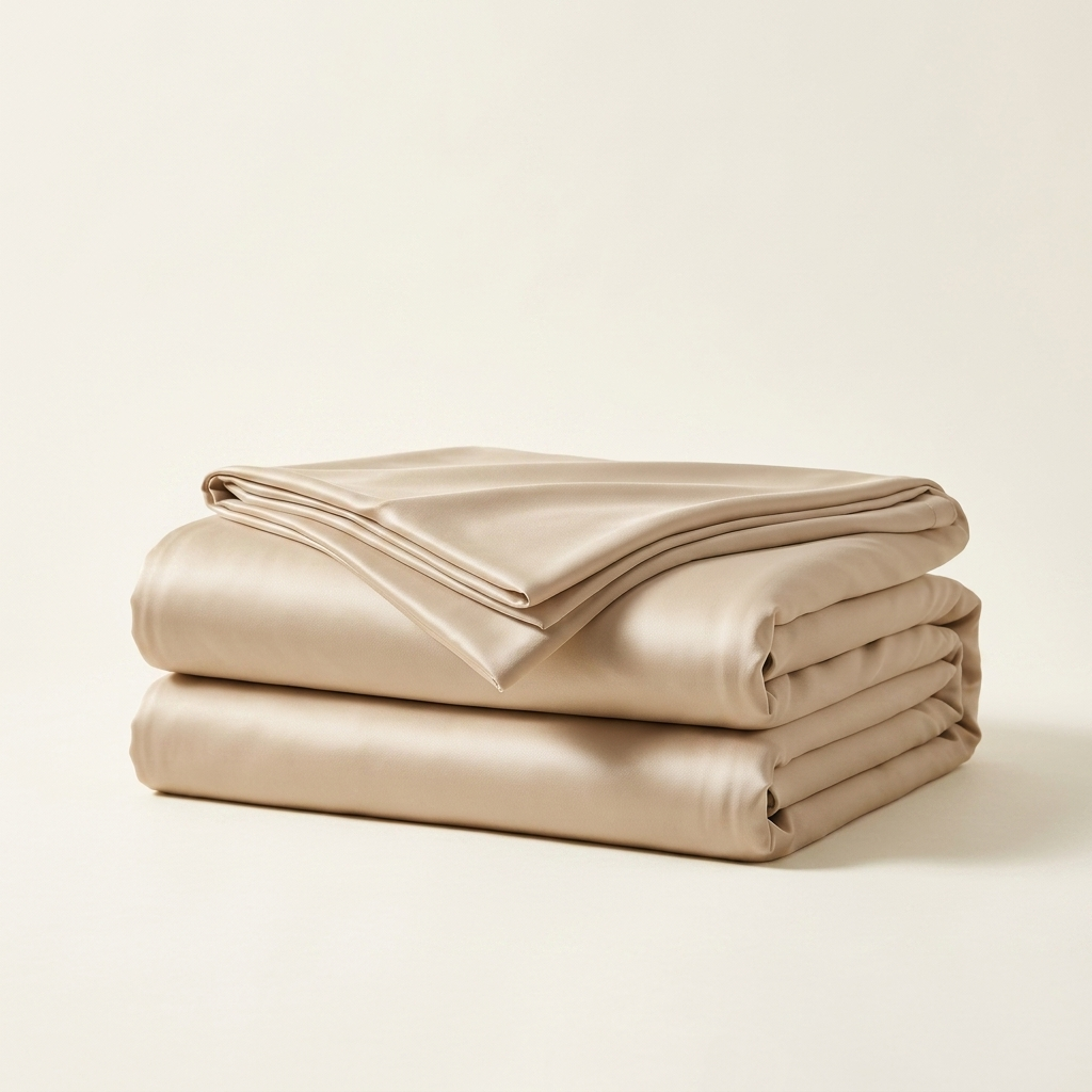Covelle Ice-Silk Cooling Blanket in Sand, neatly folded