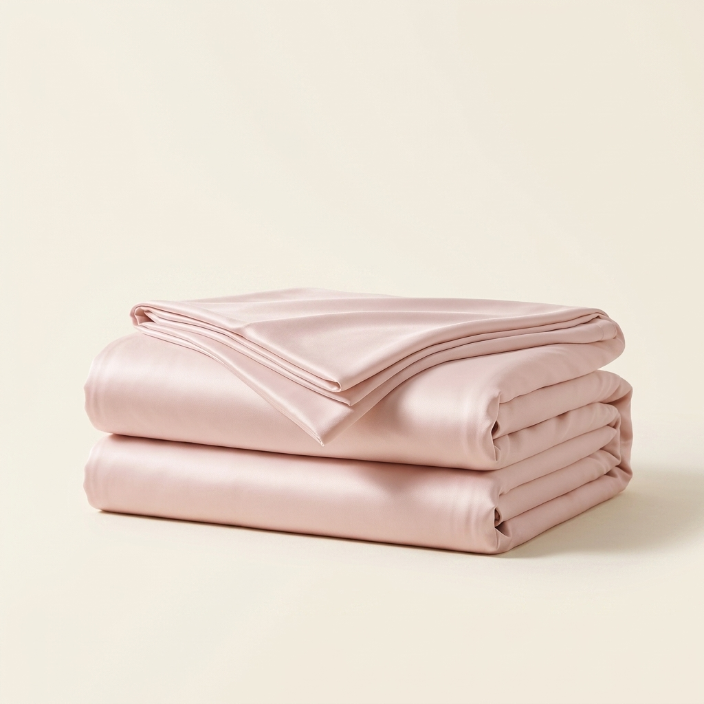 Covelle Ice-Silk Cooling Blanket in Pink, neatly folded