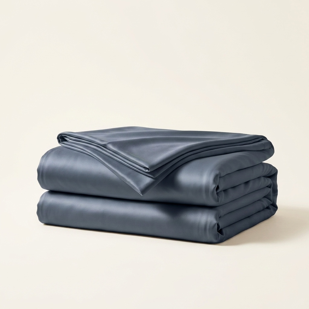 Covelle Ice-Silk Cooling Blanket in Nightfall, neatly folded