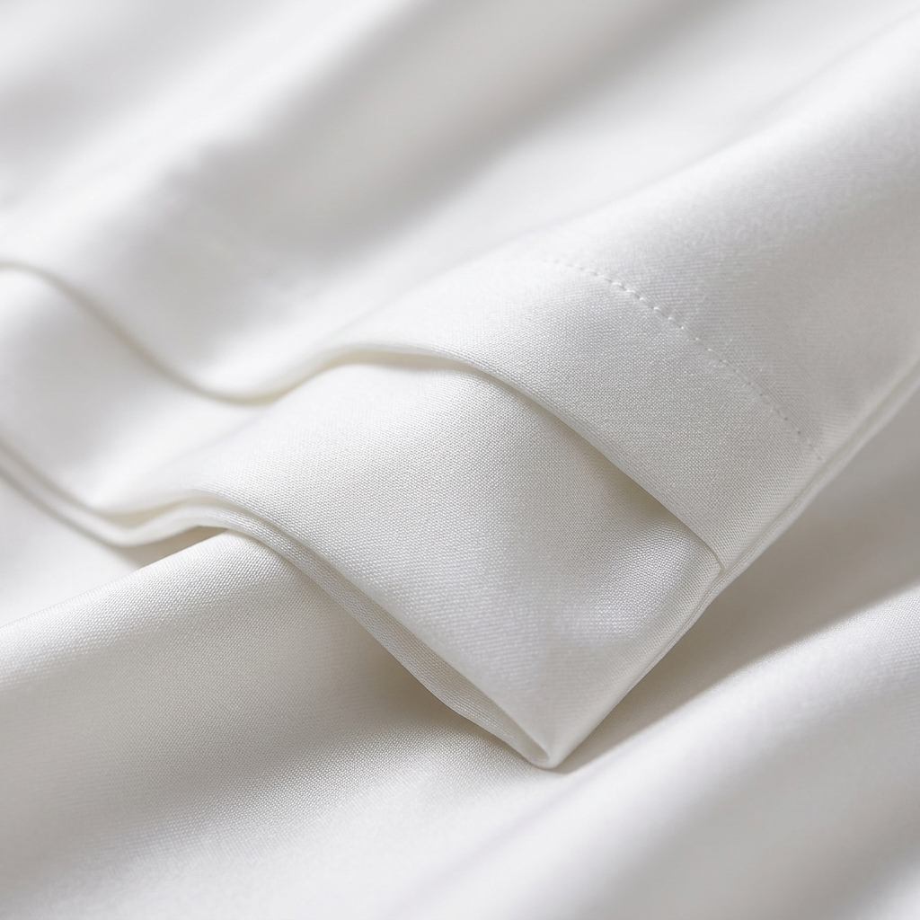 Close-up of Covelle ice-silk pillowcase fabric