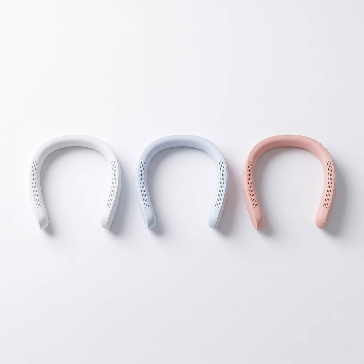 Covelle Portable Neck Fan in Cloud White, Moonlit Blue and Dawn Blush